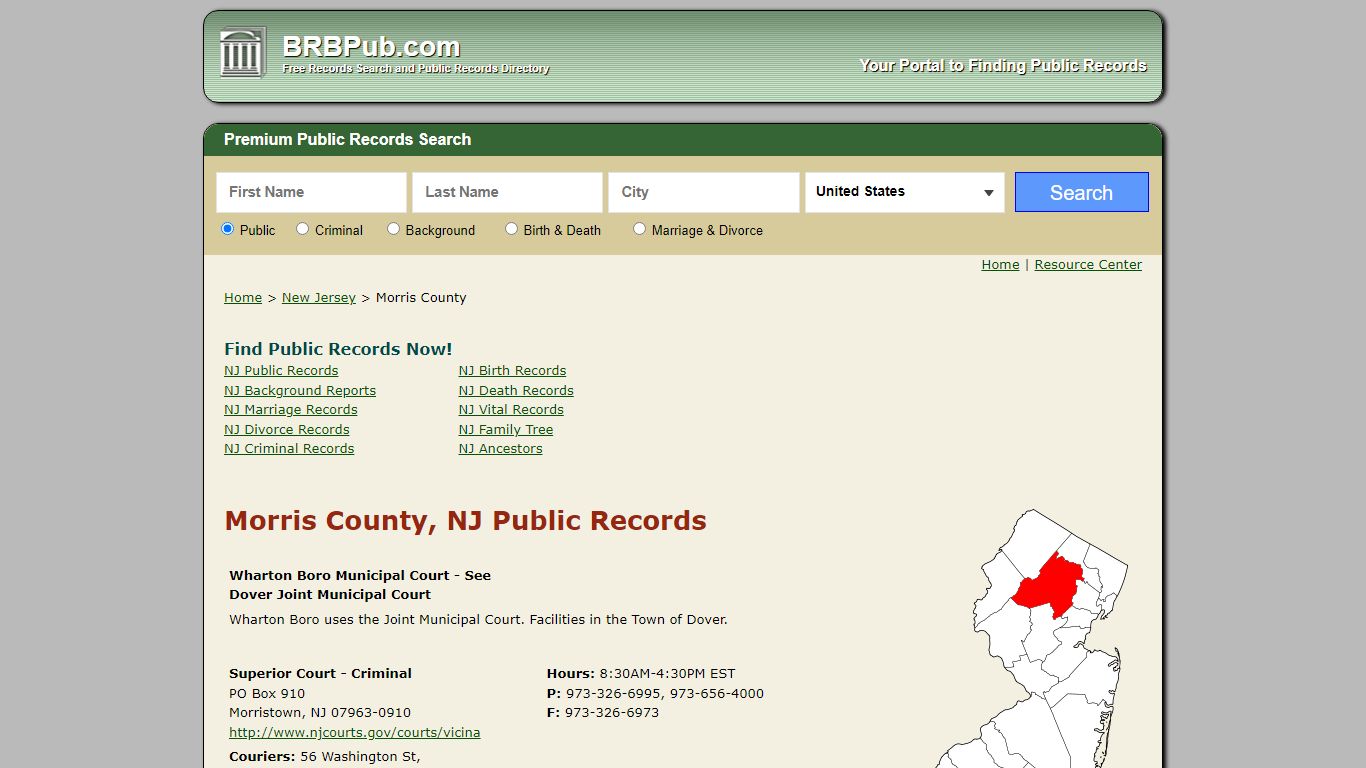 Morris County Public Records | Search New Jersey ...